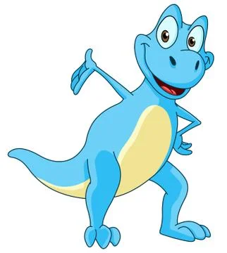 Dinosaur presenting Illustrazione stock