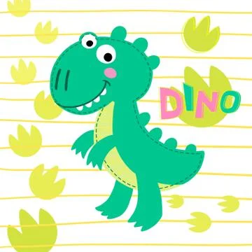 Dinosaur Rex vector illustration. Stock Illustration