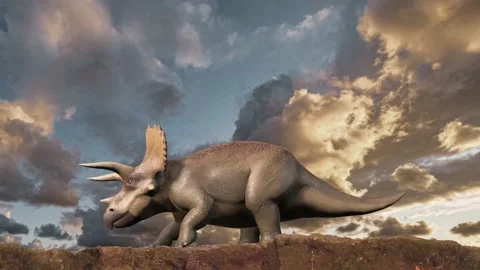 Dinosaur running faster with background Stock Footage 195058284