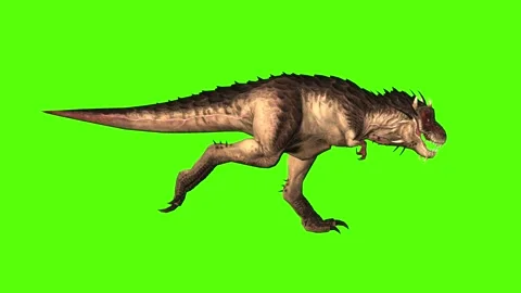 Keying A Group Of Dinosaurs Running On Green Screen Composite