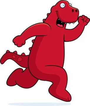 Dinosaur running Stock Illustration
