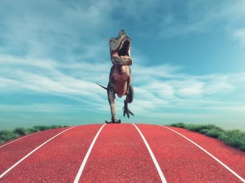 A dinosaur running Illustrazione stock