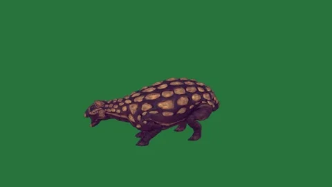 A dinosaur is running isolated on green screen background Stock Footage 336856360