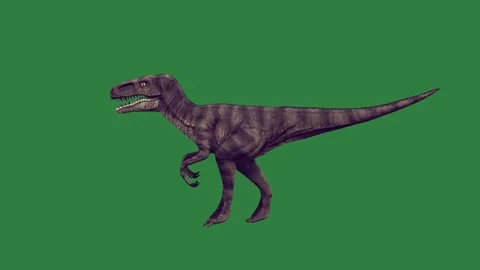 Dinosaur running on is walking cartoonish Stock Footage 335978187