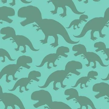 Dinosaur seamless pattern. Dino texture. Tyrannosaurus Rex Ornament. Prehisto Stock Illustration