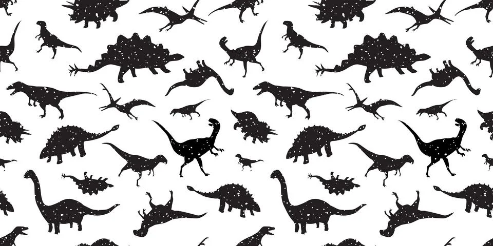 Dinosaur Seamless Pattern dino vector isolated wallpaper background 스톡 일러스트