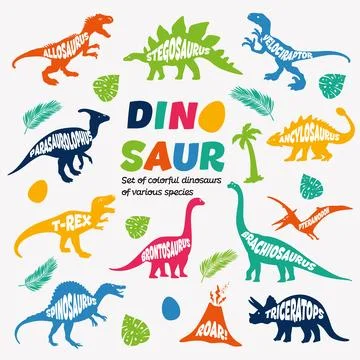 Dinosaur seamless pattern. Hand drawn vector dinosaurs with background view.  Stock Illustration
