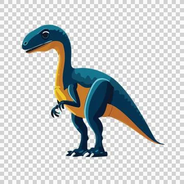 Dinosaur Silhouette In Profile View standing claws tail Stock Illustration