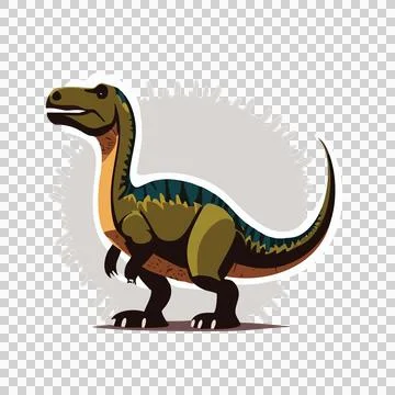 Dinosaur Silhouette With Spiky Circular Background Standing Stock Illustration