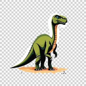 Dinosaur Silhouette Standing In Puddle Stand ground black Stock Illustration
