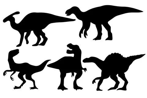 Dinosaur silhouette vector for websites, graphics related artwork Stock Illustration