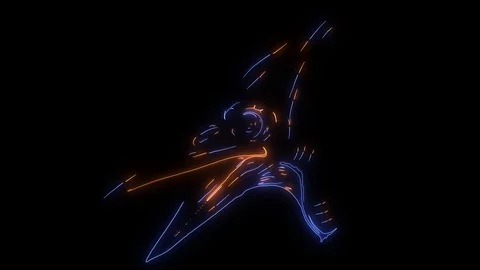 Dinosaur silhouettes face video laser animation Stock Footage 111063230