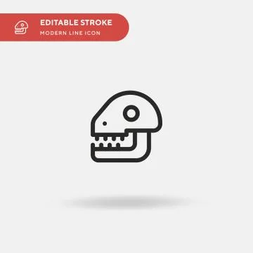 Dinosaur Simple vector icon. Illustration symbol design template for web mobi Stock Illustration