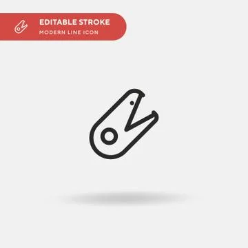 Dinosaur Simple vector icon. Illustration symbol design template for web mobi Stock Illustration