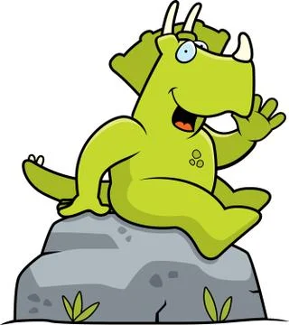 Dinosaur Sitting Stock Illustration