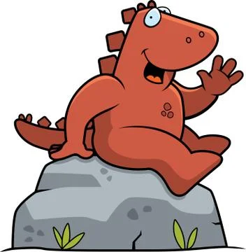 Dinosaur Sitting Stock Illustration