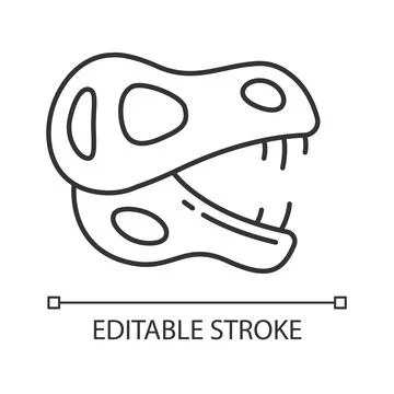 Dinosaur skeleton linear icon Stock-Illustration