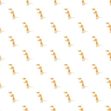 Dinosaur skeleton pattern creating prehistoric seamless illustration Stock Illustration