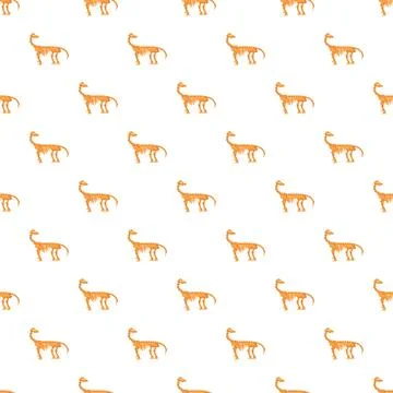 Dinosaur skeleton pattern repeating seamless background design イラスト素材