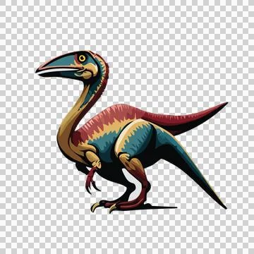 Dinosaur Skeleton Silhouette Side View standing Stockillustratie