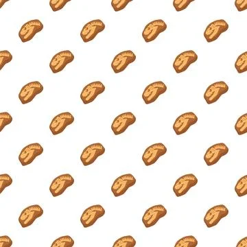Dinosaur skull fossil pattern repeat on white background 스톡 일러스트