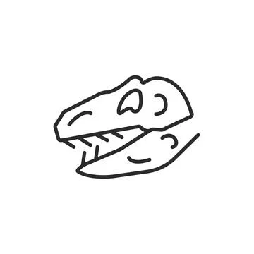 Dinosaur Skull Icon Stock Illustration