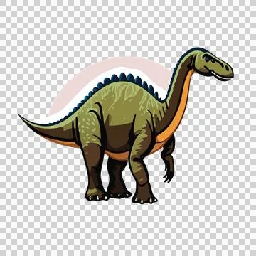 Dinosaur Standing On White Ground line art black creature Stock Illustration