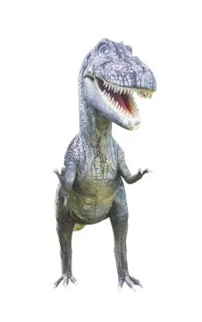 Dinosaur statue isolated Stock Photos
