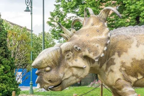 Dinosaur statue, jurassic Stock Photos