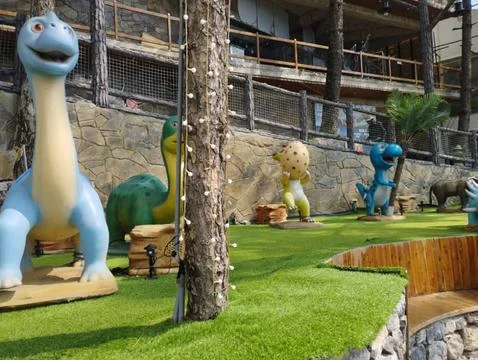 Dinosaur statue Stock Photos