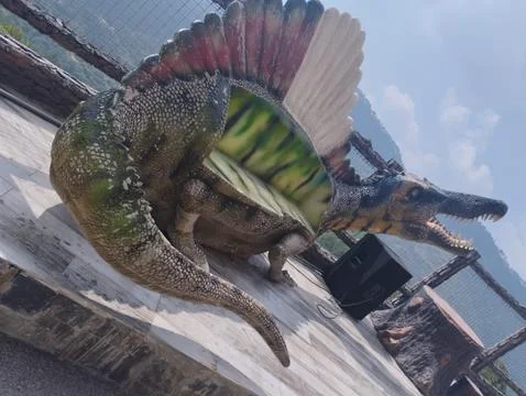 Dinosaur statue Stock Photos