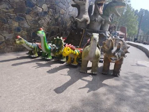 Dinosaur statue Stockfoto's