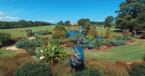 Dinosaur Statues Stock Footage 79212251