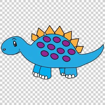 Dinosaur Stegosaurus Silhouette Side View Standing plates イラスト素材
