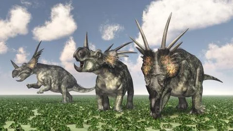Dinosaur Styracosaurus Stock Illustration