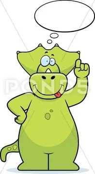 Dinosaur Thinking Stock Illustration