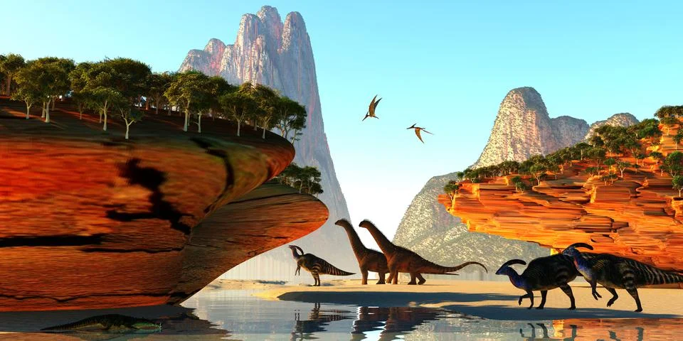 Dinosaur Valley Illustrazione stock