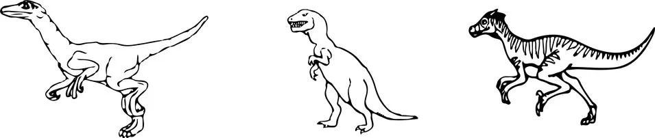 Dinosaur vector on color background Stock Illustration