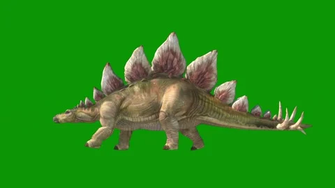 Dinosaur walking green screen ananimated chromakey background elements movement Stock Footage 314067657