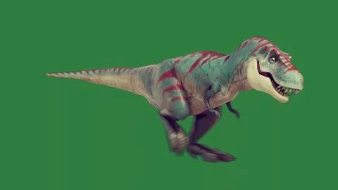 A dinosaur walking isolated on green screen background Stock Footage 336856310