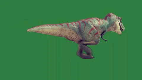 A dinosaur walking isolated on green screen background Stock Footage 336856313