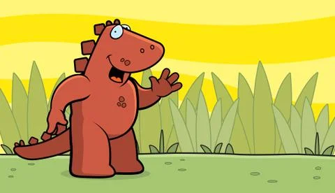 Dinosaur Waving Stock Illustration