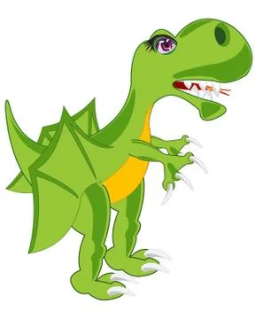 Dinosaur with wing Stock Illustration