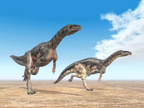 Dinosaurier Plateosaurus Computergenerierte 3D Illustration mit dem Dinosa... Stock Photos