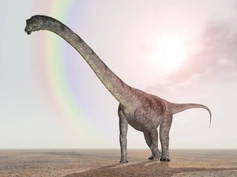  Dinosaurier Puertasaurus Computergenerierte 3D Illustration des Dinosauri... Stock Photos
