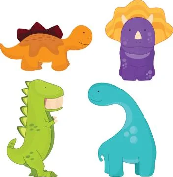 Dinosaurs cartoon Stock Illustration