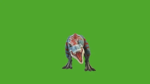 Dinosaurs high Resolution green screen effect 4k Stock Footage 280705157