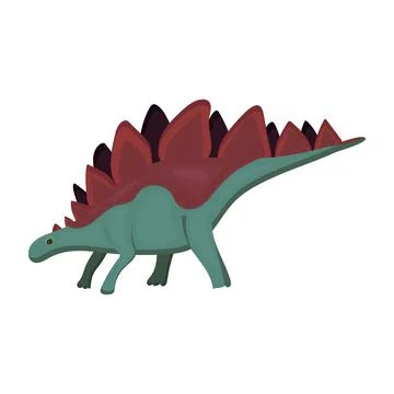 Dinosaurs isolated on a white background. Illustrazione stock