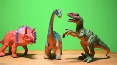 Oviraptor Dinosaurs Run Cycle Green Scre, Stock Video