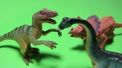 Oviraptor Dinosaurs Run Cycle Green Scre, Stock Video